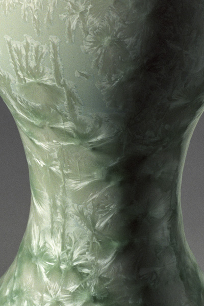 kristallvase grün detail